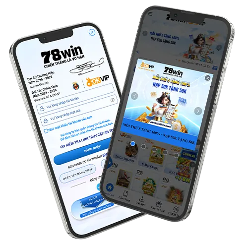 Biểu tượng điện thoại di động với các trò chơi 1win game hiển thị